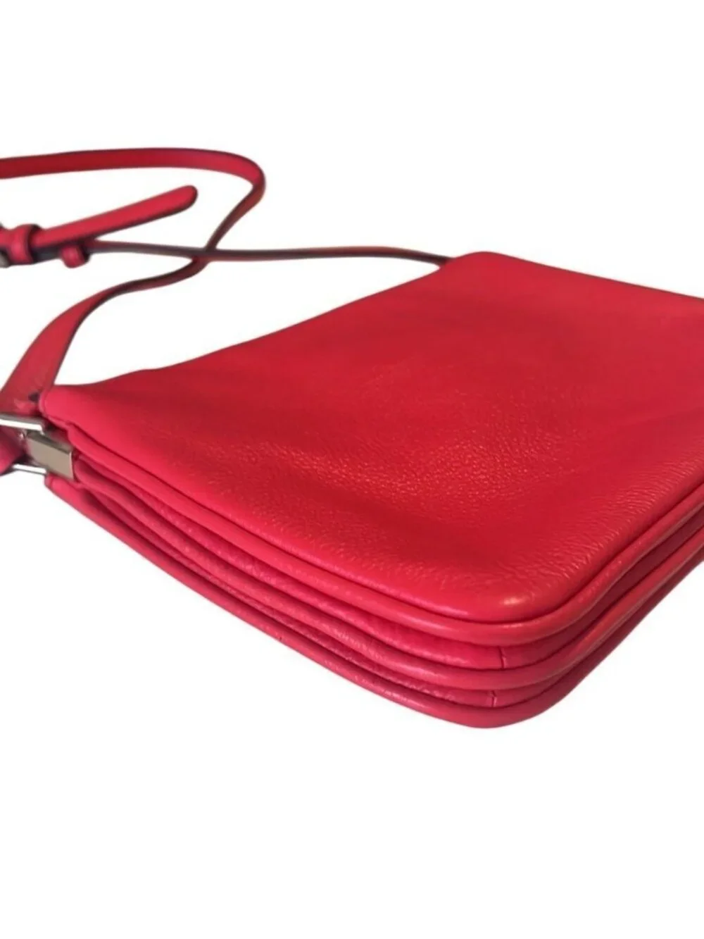 Kate Spade Coral Leila Triple Gusset Adjustable Strap Leather Crossbody